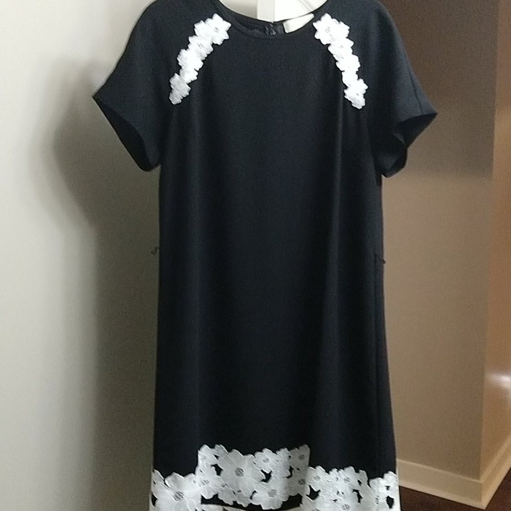 Kate Spade Black Dress with Lace Trim